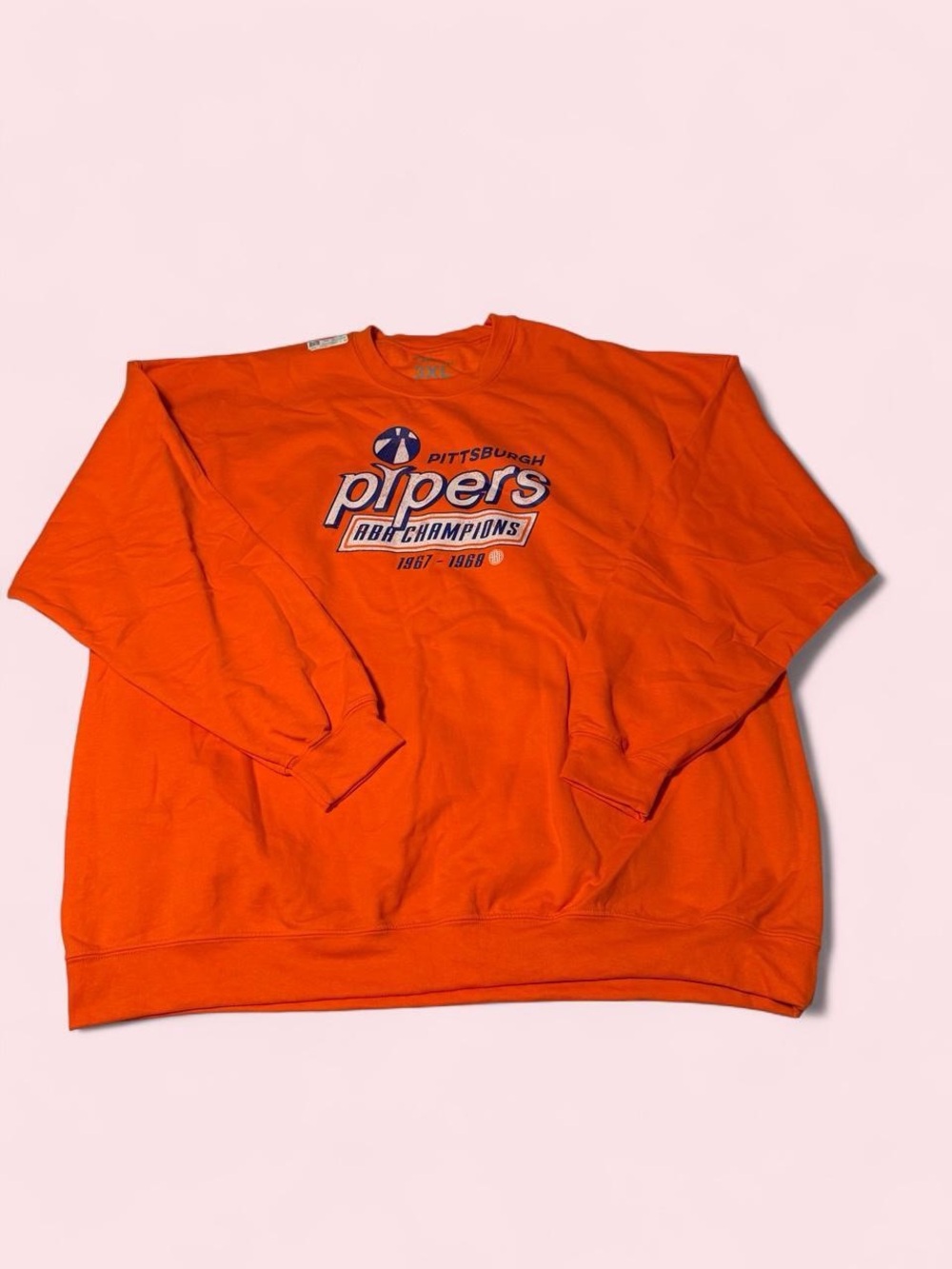Source Unknown Orange Pittsburgh Pipers basketball Graphic Sweatshirt
